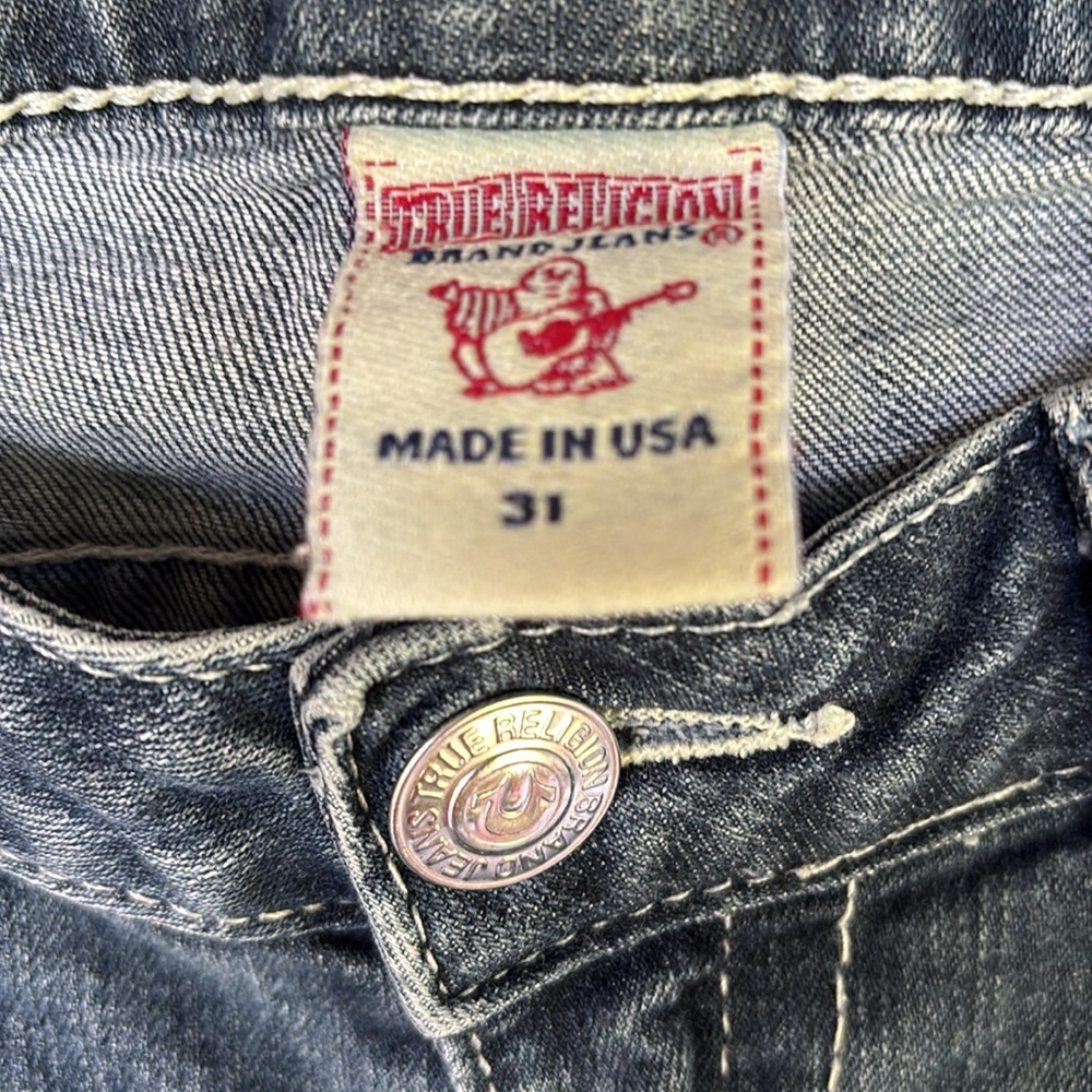 Slightly Worn Authentic True Religion Women's Blue Jeans Skinny Fit  Size 31 - Picture 7 of 17